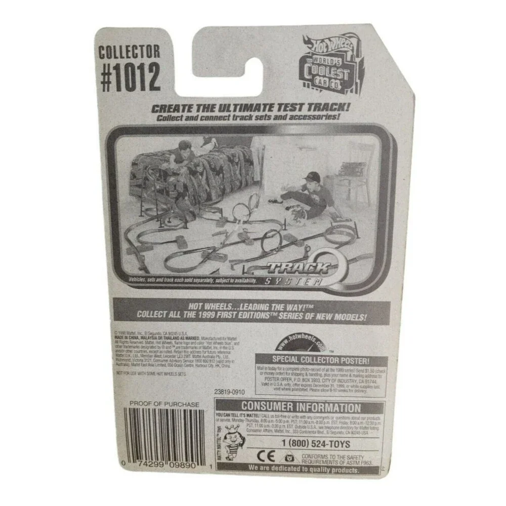 Vintage 1999 Hot Wheels FLAME STOPPER White #1012 MAINLINE 1:64 SB MALAYSIA VAR!